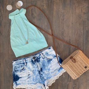 Tie-dye Jean Shorts